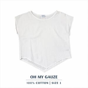 Oh My Gauze White Cotton Top – Size 1 | Lightweight Coastal Boho